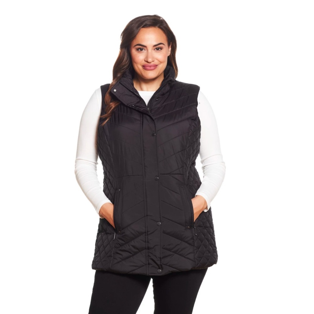 Weatherproof NWT Quilted Long Puffer Black Vest  (inventory 104, 202, 904)